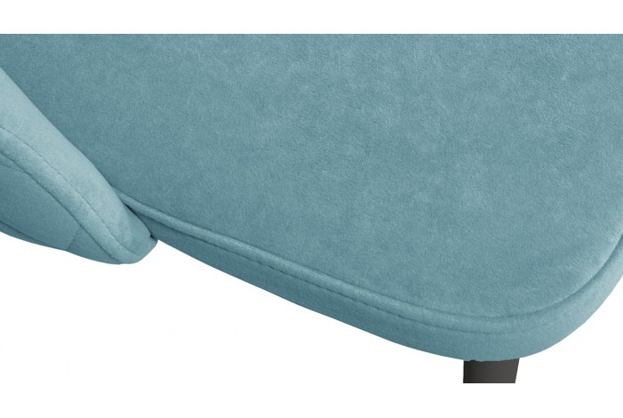 Стул «Амели» (конус Т2) Черный муар, Велюр DREAM Mint (бирюзовый)