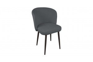 Стул Боско Черный муар, Велюр DREAM Grafit (темно-серый)