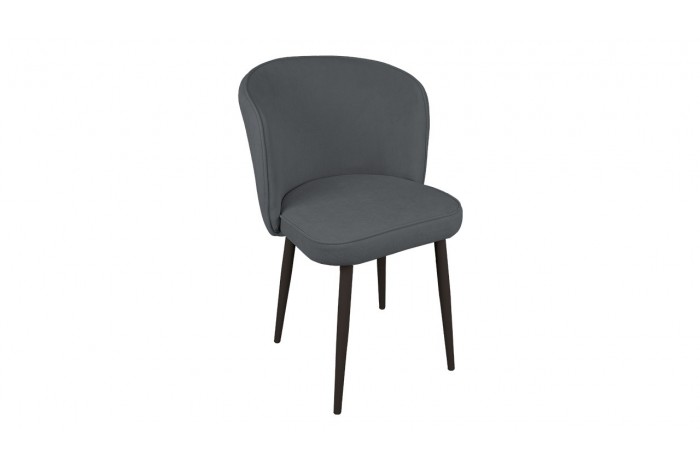 Стул «Боско» Черный муар, Велюр DREAM Grafit (темно-серый)