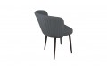 Стул «Боско» Черный муар, Велюр DREAM Grafit (темно-серый)