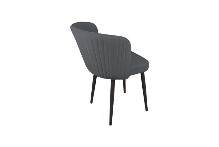 Стул «Боско» Черный муар, Велюр DREAM Grafit (темно-серый)