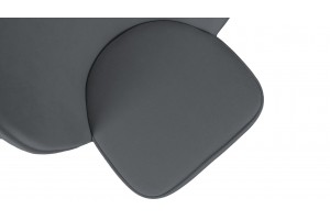 Стул Боско Черный муар, Велюр DREAM Grafit (темно-серый)