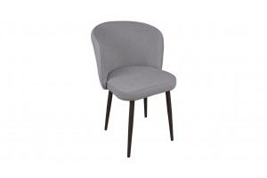 Стул Боско Черный муар, Велюр DREAM Grey (серый)