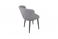 Стул «Боско» Черный муар, Велюр DREAM Grey (серый)