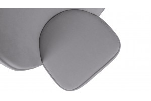 Стул Боско Черный муар, Велюр DREAM Grey (серый)