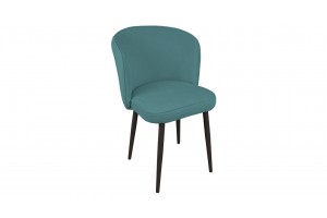 Стул Боско Черный муар, Велюр DREAM Mint (бирюзовый)