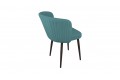 Стул «Боско» Черный муар, Велюр DREAM Mint (бирюзовый)