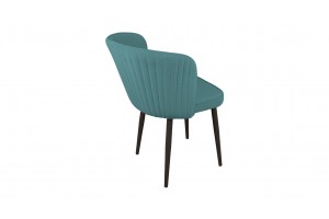 Стул Боско Черный муар, Велюр DREAM Mint (бирюзовый)