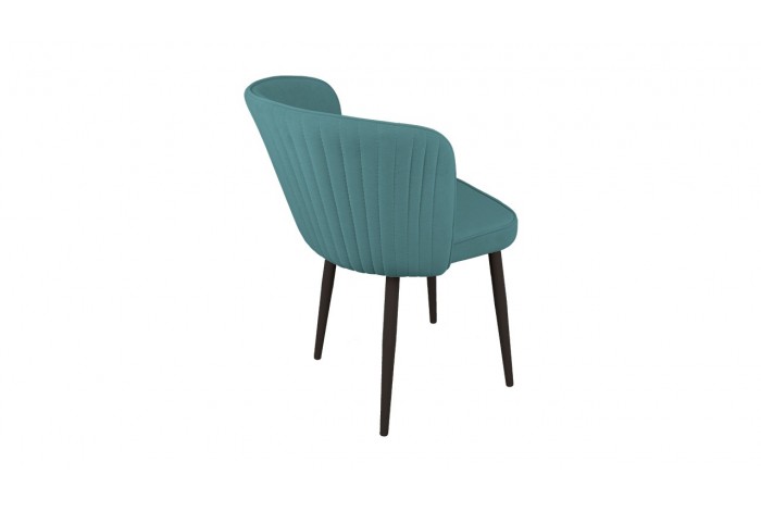 Стул «Боско» Черный муар, Велюр DREAM Mint (бирюзовый)