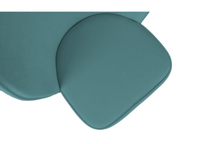 Стул «Боско» Черный муар, Велюр DREAM Mint (бирюзовый)