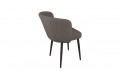 Стул «Боско» Черный муар, Велюр DREAM Stone (серо-коричневый)