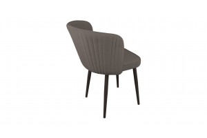 Стул Боско Черный муар, Велюр DREAM Stone (серо-коричневый)