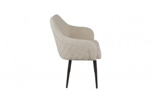Стул Бэнтли Черный муар, Велюр DREAM Beige (бежевый)