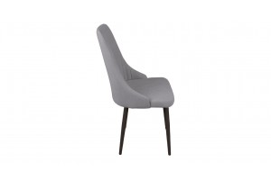 Стул Данте Черный муар, Велюр DREAM Grey (серый)