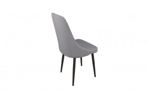 Стул Данте Черный муар, Велюр DREAM Grey (серый)