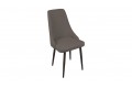 Стул «Данте» Черный муар, Велюр DREAM Stone (серо-коричневый)