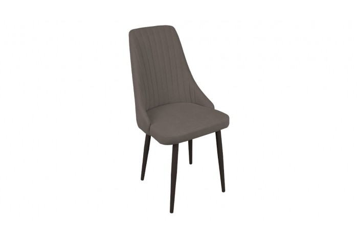 Стул «Данте» Черный муар, Велюр DREAM Stone (серо-коричневый)