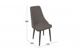 Стул «Данте» Черный муар, Велюр DREAM Stone (серо-коричневый)