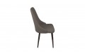 Стул «Данте» Черный муар, Велюр DREAM Stone (серо-коричневый)