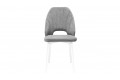 Стул «Капри» (конус Т2) Исп. 2 Белый муар, Велюр DREAM Grey (серый)