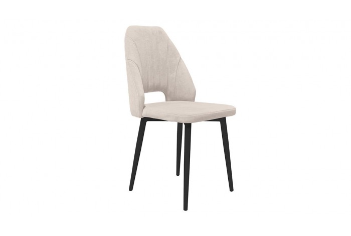 Стул «Капри» (конус Т2) Исп. 2 Черный муар, Велюр DREAM Beige (бежевый)