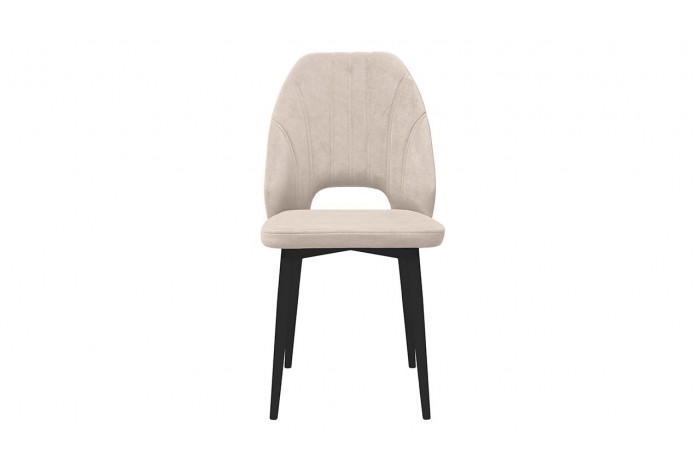 Стул «Капри» (конус Т2) Исп. 2 Черный муар, Велюр DREAM Beige (бежевый)
