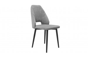 Стул Капри (конус Т2) Исп. 2 Черный муар, Велюр DREAM Grey (серый)