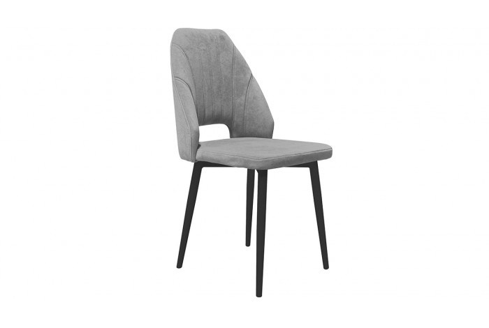 Стул «Капри» (конус Т2) Исп. 2 Черный муар, Велюр DREAM Grey (серый)