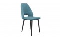 Стул «Капри» (конус Т2) Исп. 2 Черный муар, Велюр DREAM Mint (бирюзовый)