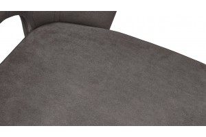 Стул Капри (конус Т2) Исп. 2 Черный муар, Велюр DREAM Stone (серо-коричневый)