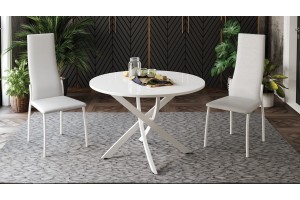 Стул Кредо Белый муар, к/з Белый