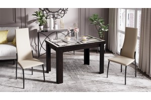 Стул Кредо Черный муар, к/з Бежевый