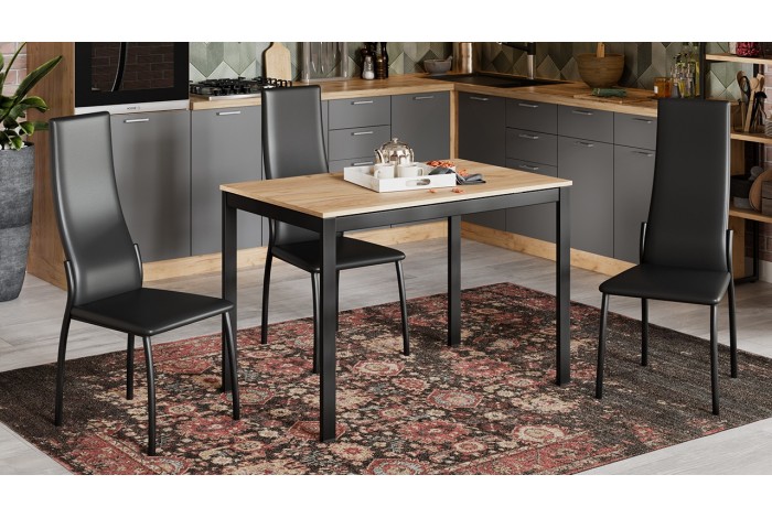 Стул «Кредо» Черный муар, к/з Черный