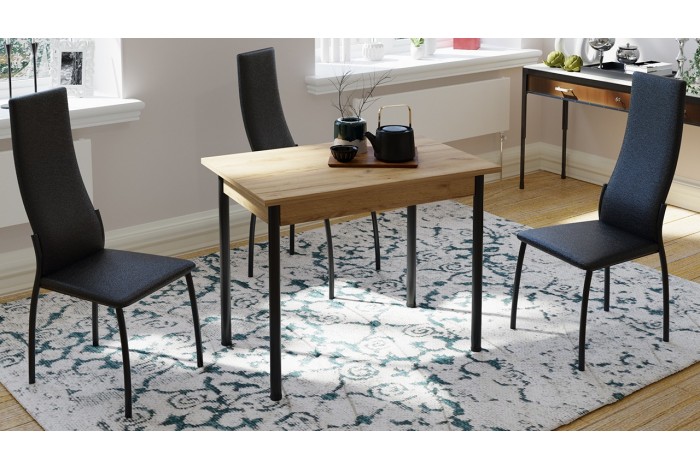 Стул «Кредо» Черный муар, к/з Черный