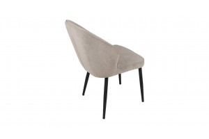 Стул Крис Черный муар, Микровелюр BRENDY Creame