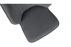 Стул Крис Черный муар, Микровелюр BRENDY Graphite