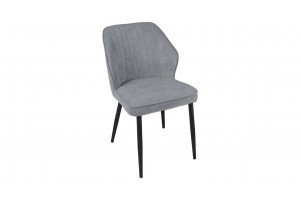 Стул Крис Черный муар, Микровелюр BRENDY Grey
