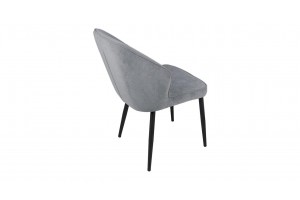 Стул Крис Черный муар, Микровелюр BRENDY Grey