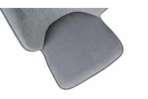 Стул Крис Черный муар, Микровелюр BRENDY Grey