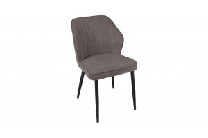 Стул Крис Черный муар, Микровелюр BRENDY Latte