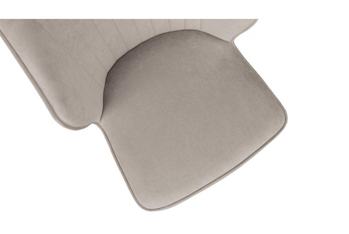 Стул поворотный «Крис» Белый муар, Микровелюр BRENDY Creame