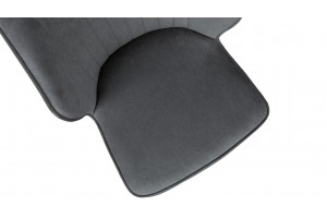 Стул поворотный Крис Черный муар, Микровелюр BRENDY Graphite