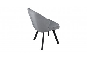 Стул поворотный Крис Черный муар, Микровелюр BRENDY Grey