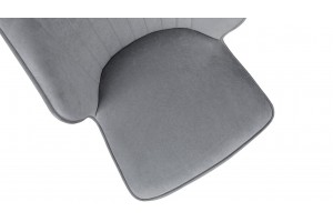 Стул поворотный Крис Черный муар, Микровелюр BRENDY Grey