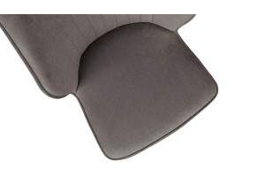 Стул поворотный Крис Черный муар, Микровелюр BRENDY Latte