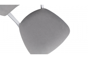 Стул Леонардо Тип 1 Исп.2 Белый матовый, Велюр Juicy 81 серый