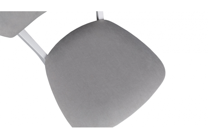 Стул «Леонардо» Тип 1 Исп.2 - F-271 Белый матовый, №234 (велюр Juicy 81 серый)