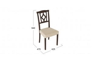 Стул Сити 3 Орех темный, тк №108