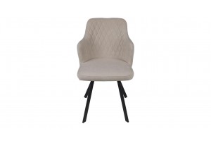 Стул Лукас Черный муар, Микровелюр BRENDY Creame