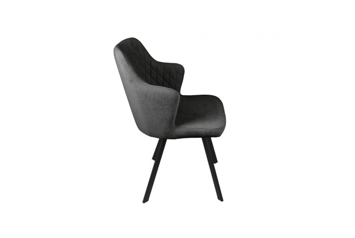 Стул «Лукас» Белый муар, Микровелюр BRENDY Graphite